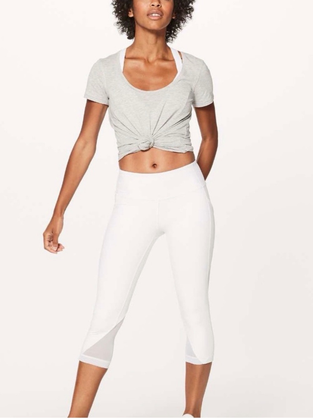 Lole White Women’s Athletic 3/4 leggings